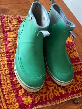 Women's Green Waterproof Winter Rain Boots